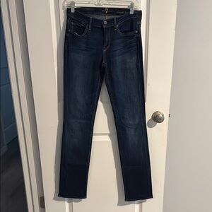 7 For All Mankind Dark Blue Skinny Jeans